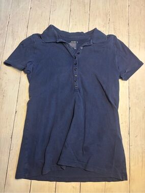 Old Navy Women's Navy Short-Sleeve Button Polo